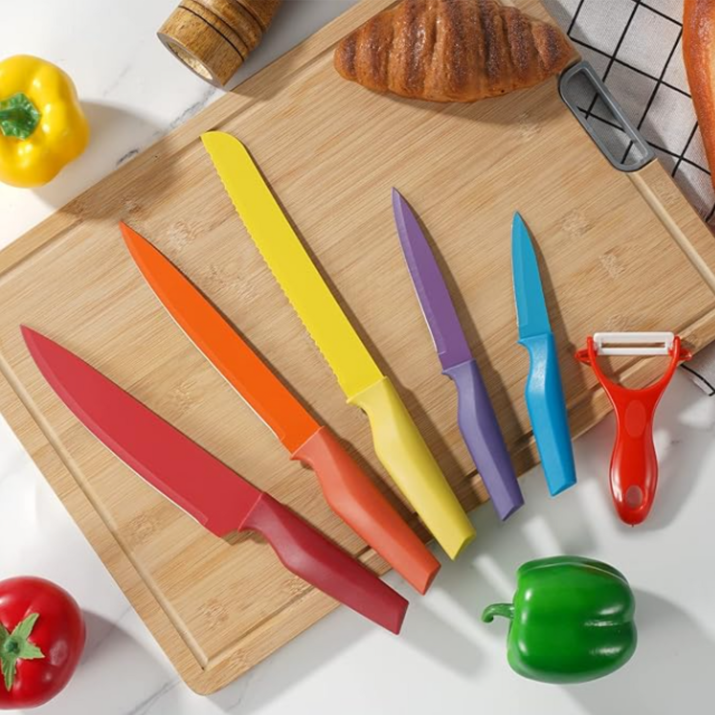 Set de Cuchillos 6 piezas coloridos
