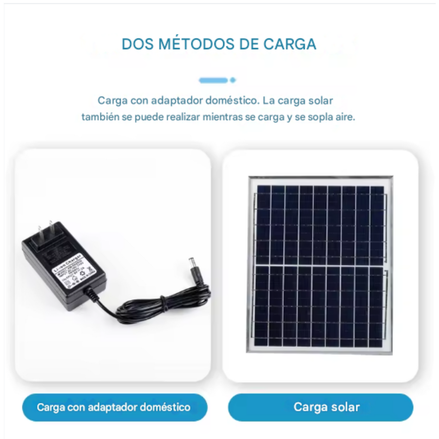 Ventilador Solar De Pie - Negro