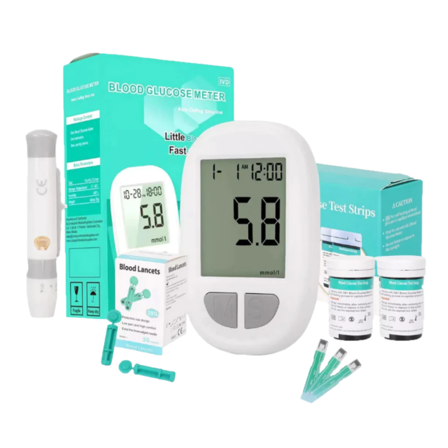 Kit Glucómetro Digital