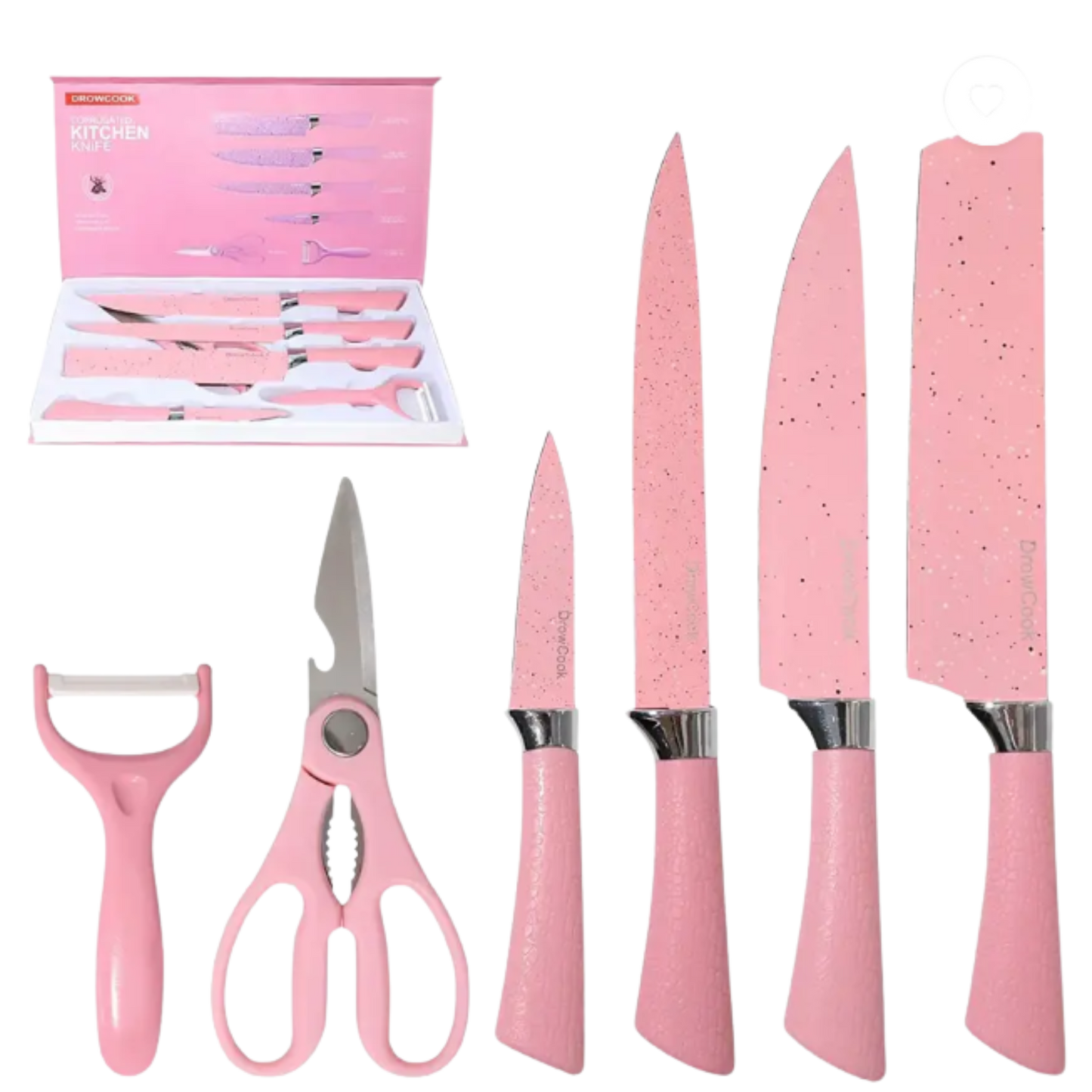 Set de cuchillos x6 piezas Rosados