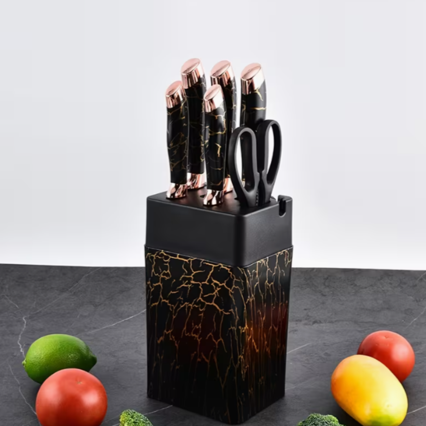 Set Cuchillos Cocina Cerámica Base Tijeras