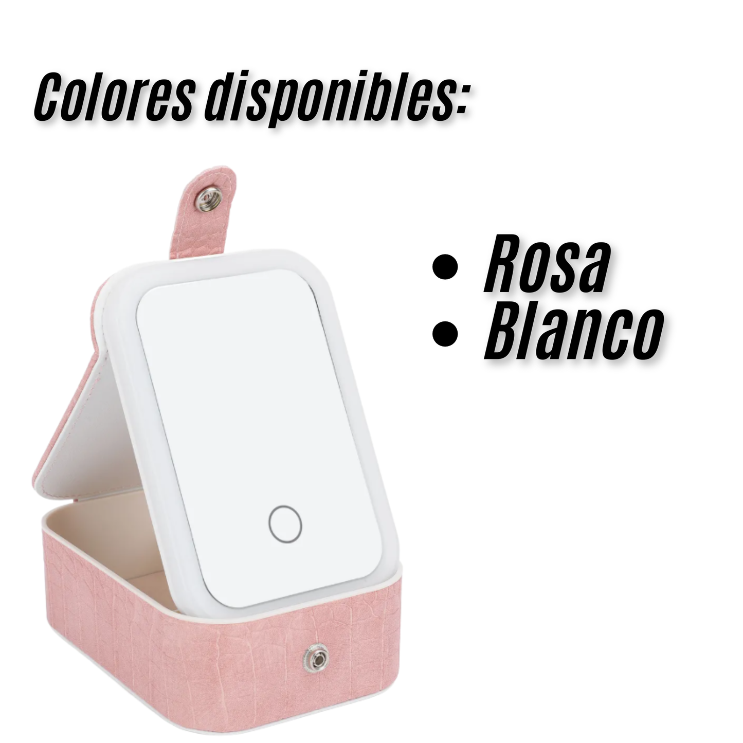 Mini Organizador De Maquillaje Con Espejo Y Luz Led