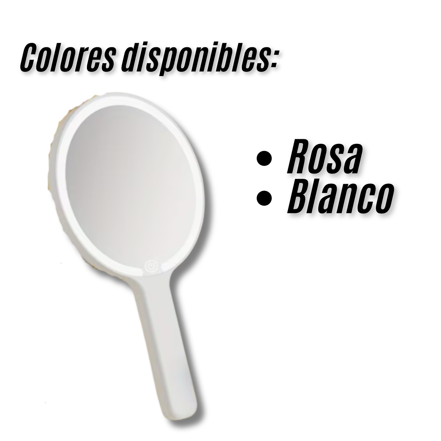 Espejo de maquillaje Redondo portátil con luces