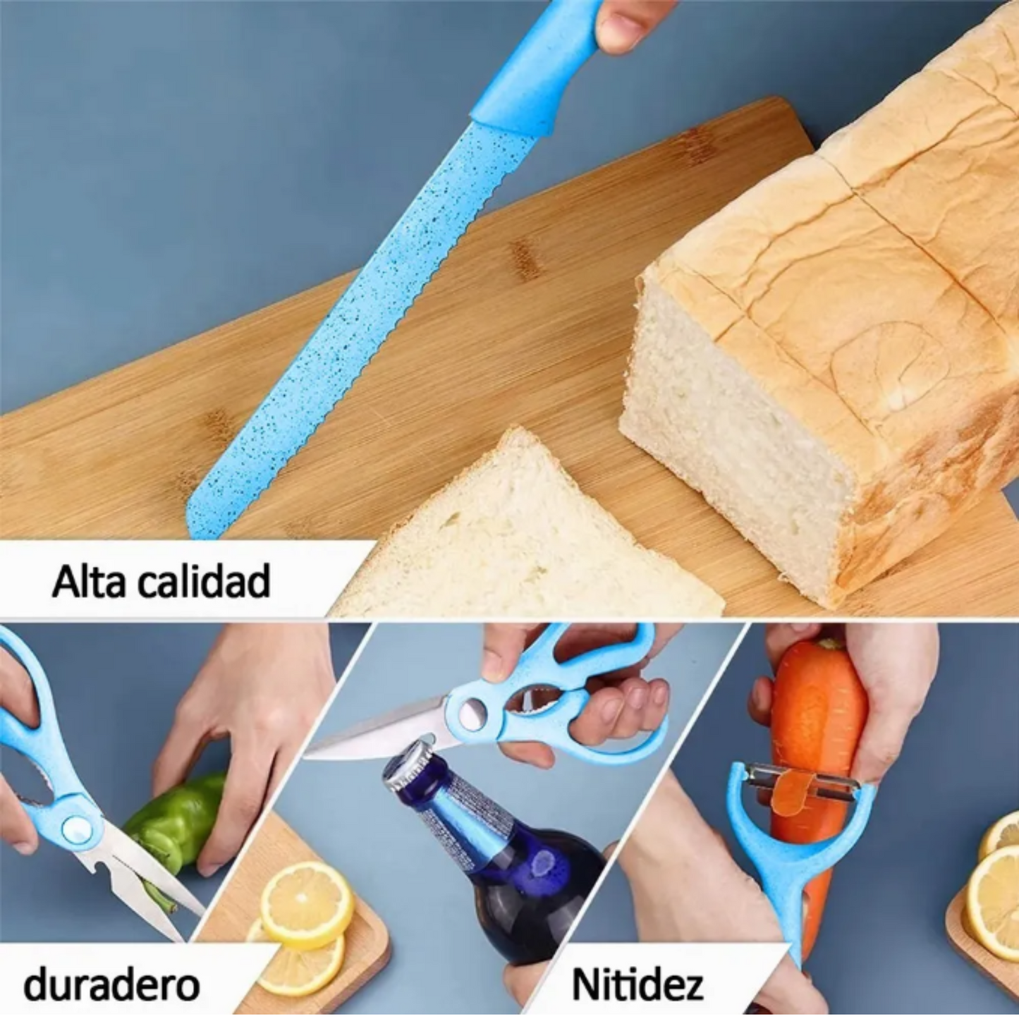 Set de Cuchillos 6 Piezas Azules