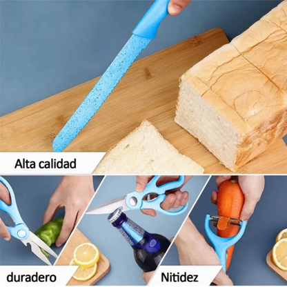 Set de Cuchillos 6 Piezas Azules