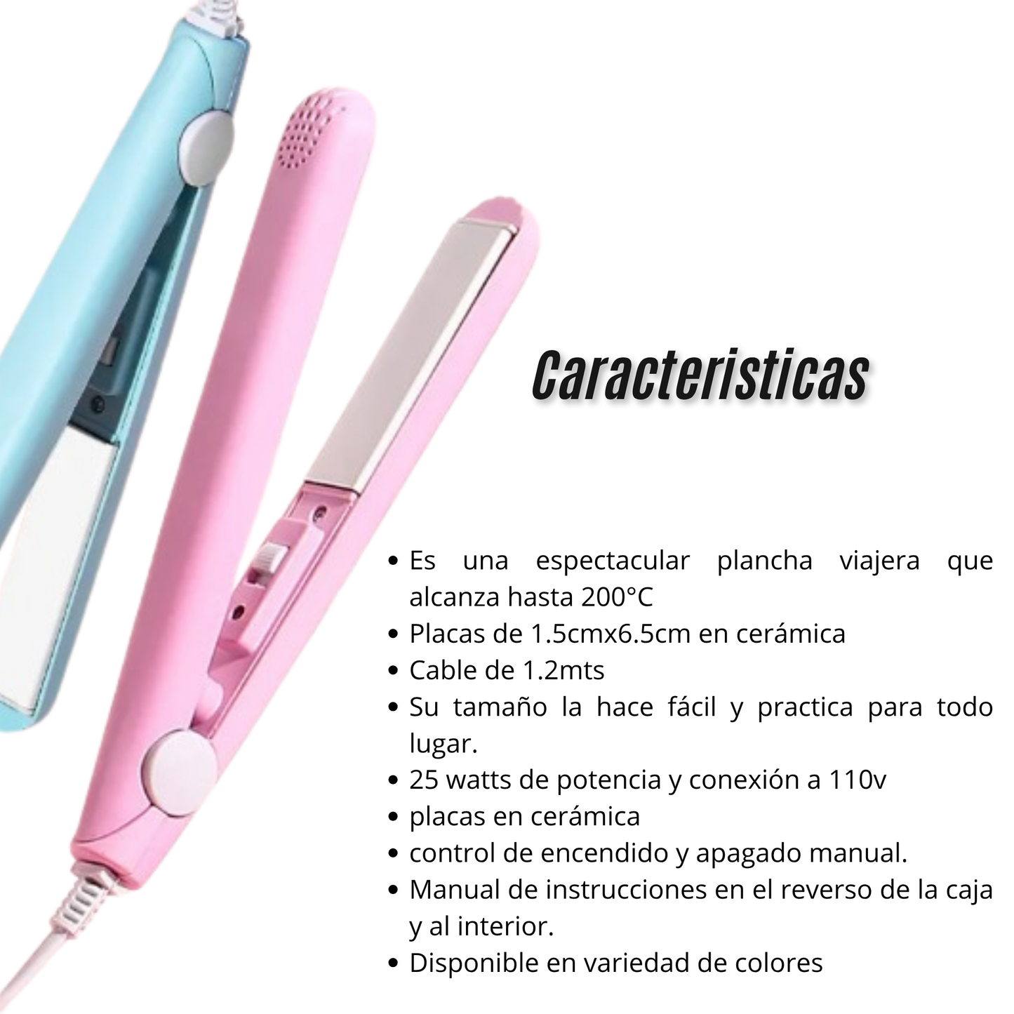 Plancha para cabello viajera (mini)