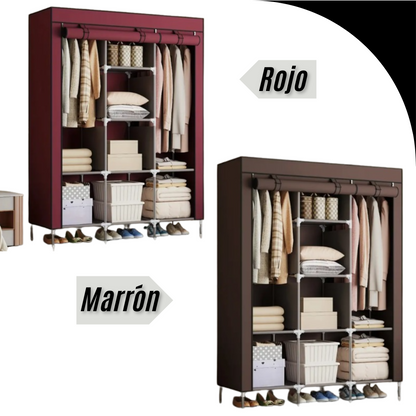 Closet Armario Sencillo Desarmable Con Forro Tela
