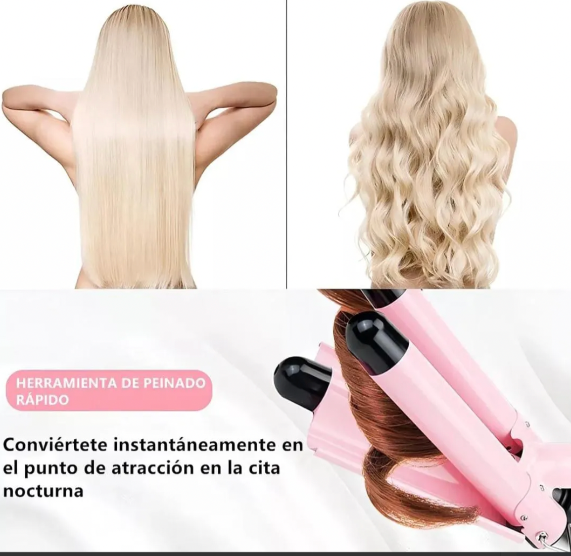 Rizador Cabello 3 tubos Reddenton 2075