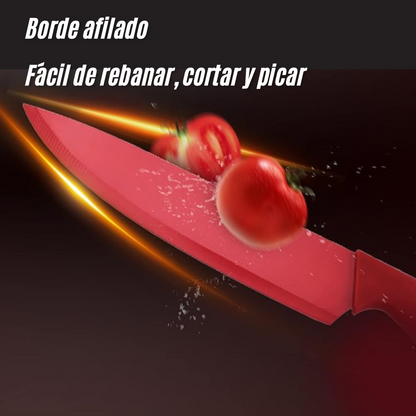 Set de Cuchillos 6 piezas coloridos