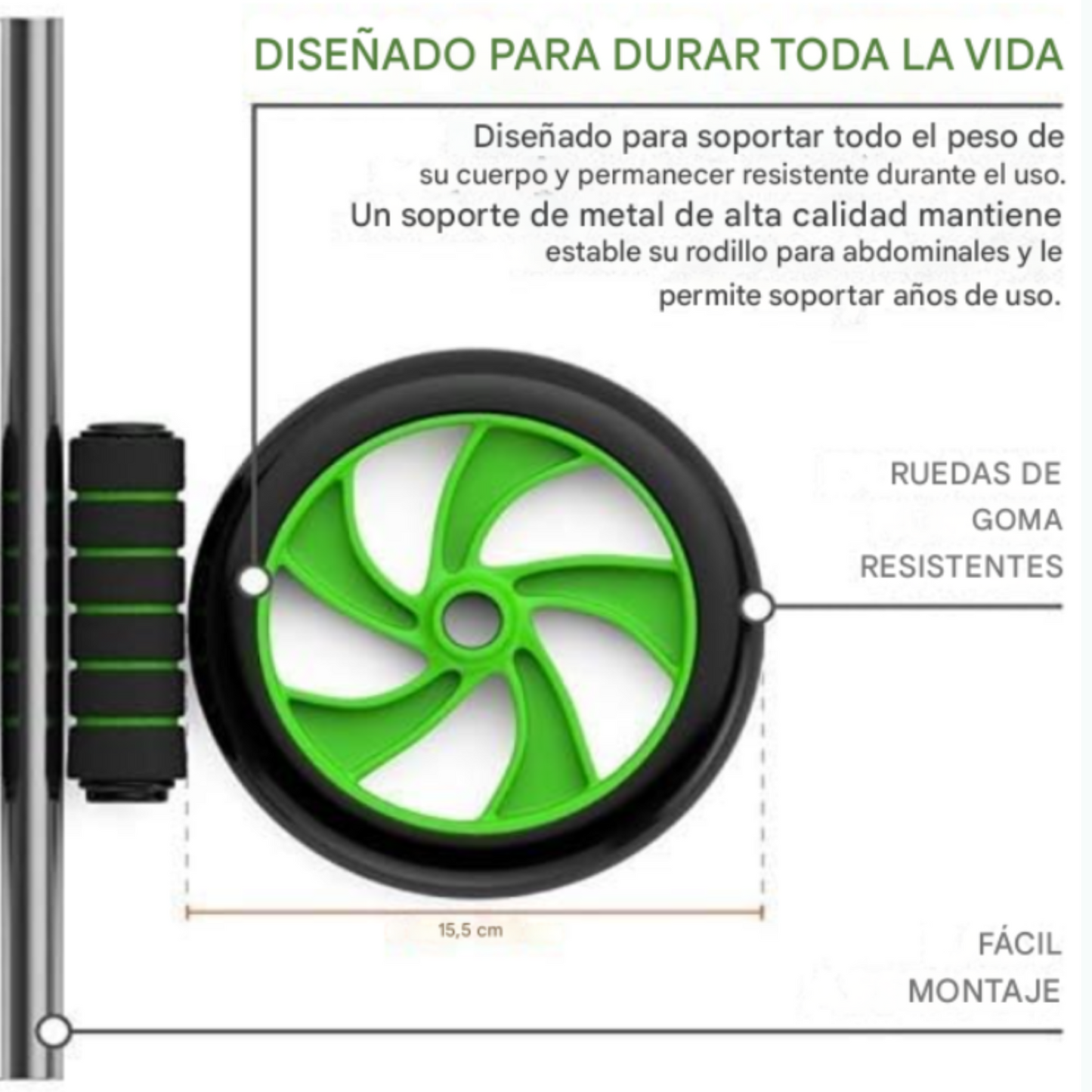 Rodillo Ejercitador doble rueda