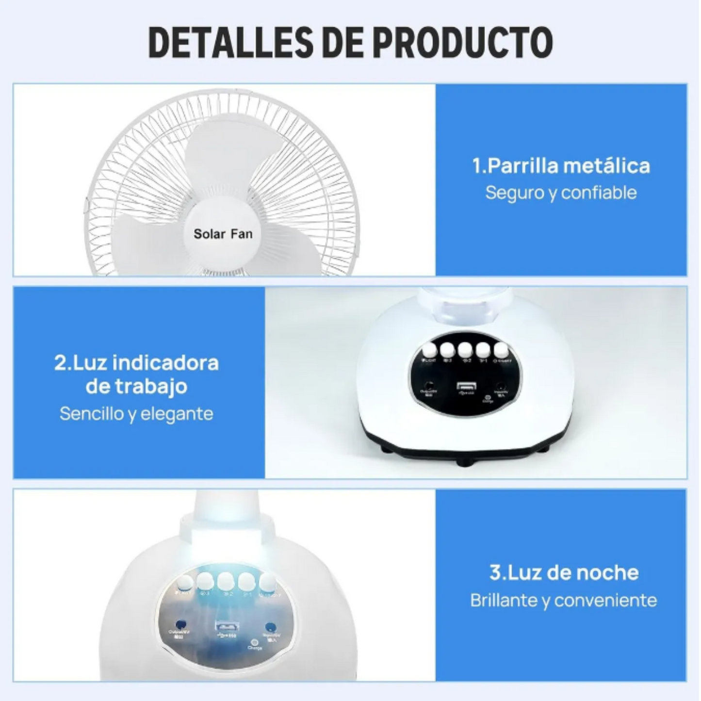 Ventilador Solar con Parlante
