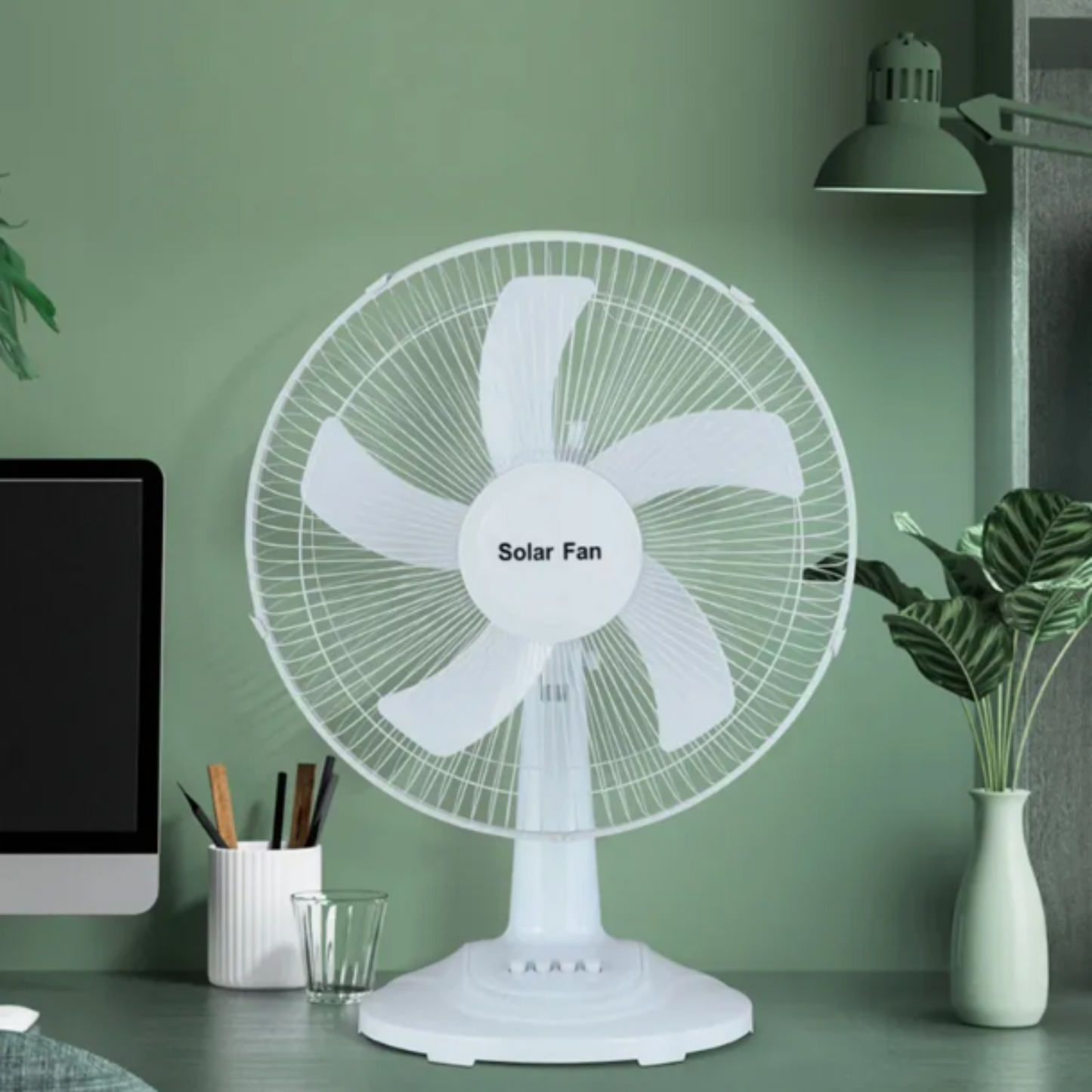 Ventilador Solar Blanco