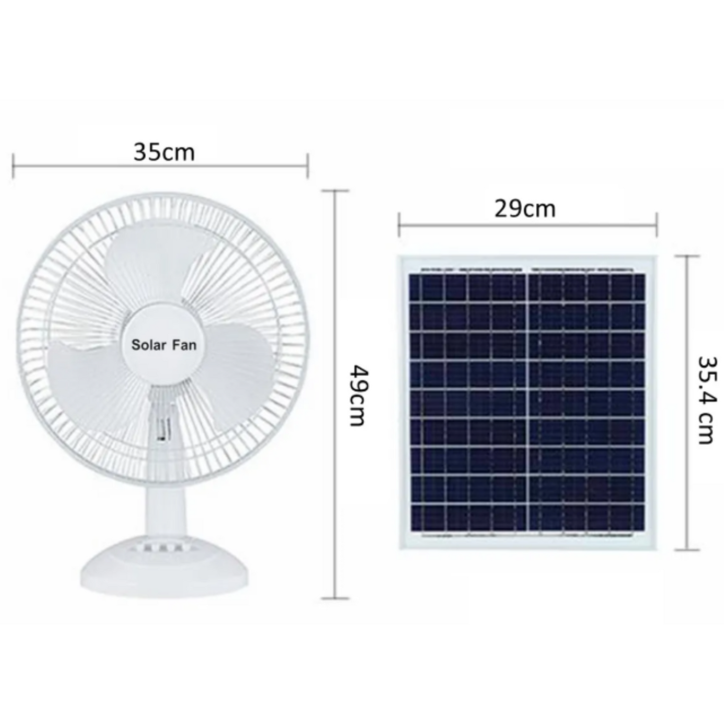 Ventilador Solar Blanco