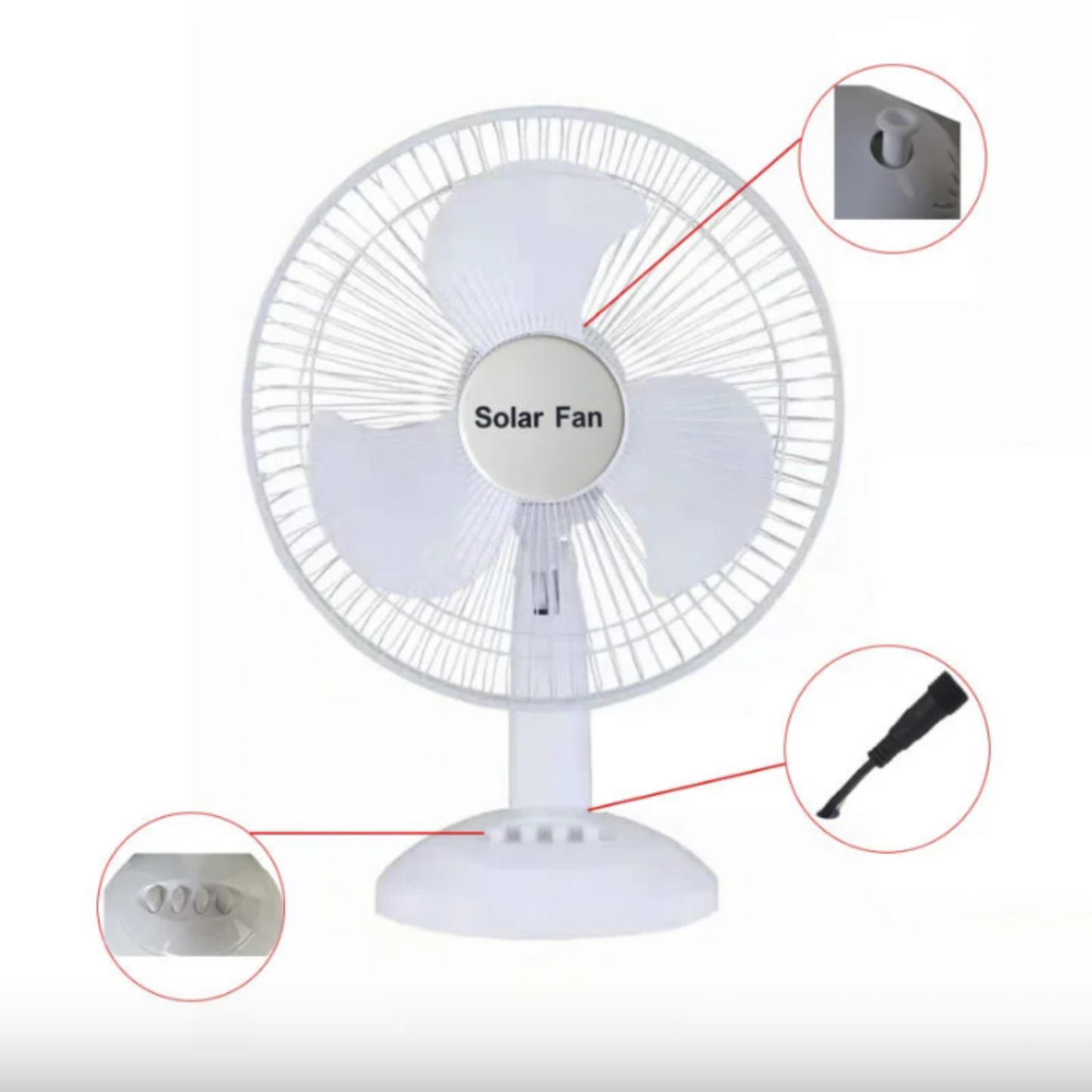 Ventilador Solar Blanco