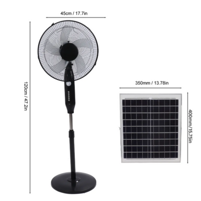 Ventilador Solar De Pie - Negro