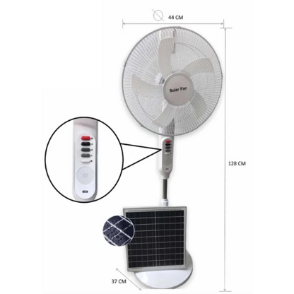 Ventilador Solar de Pie con luz