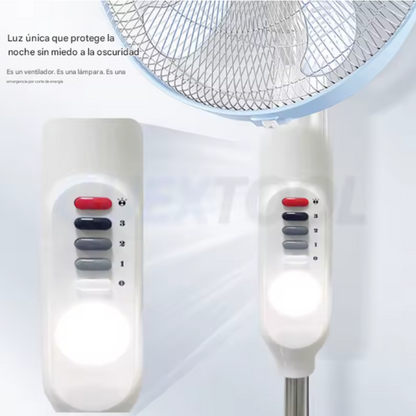 Ventilador Solar de Pie con luz