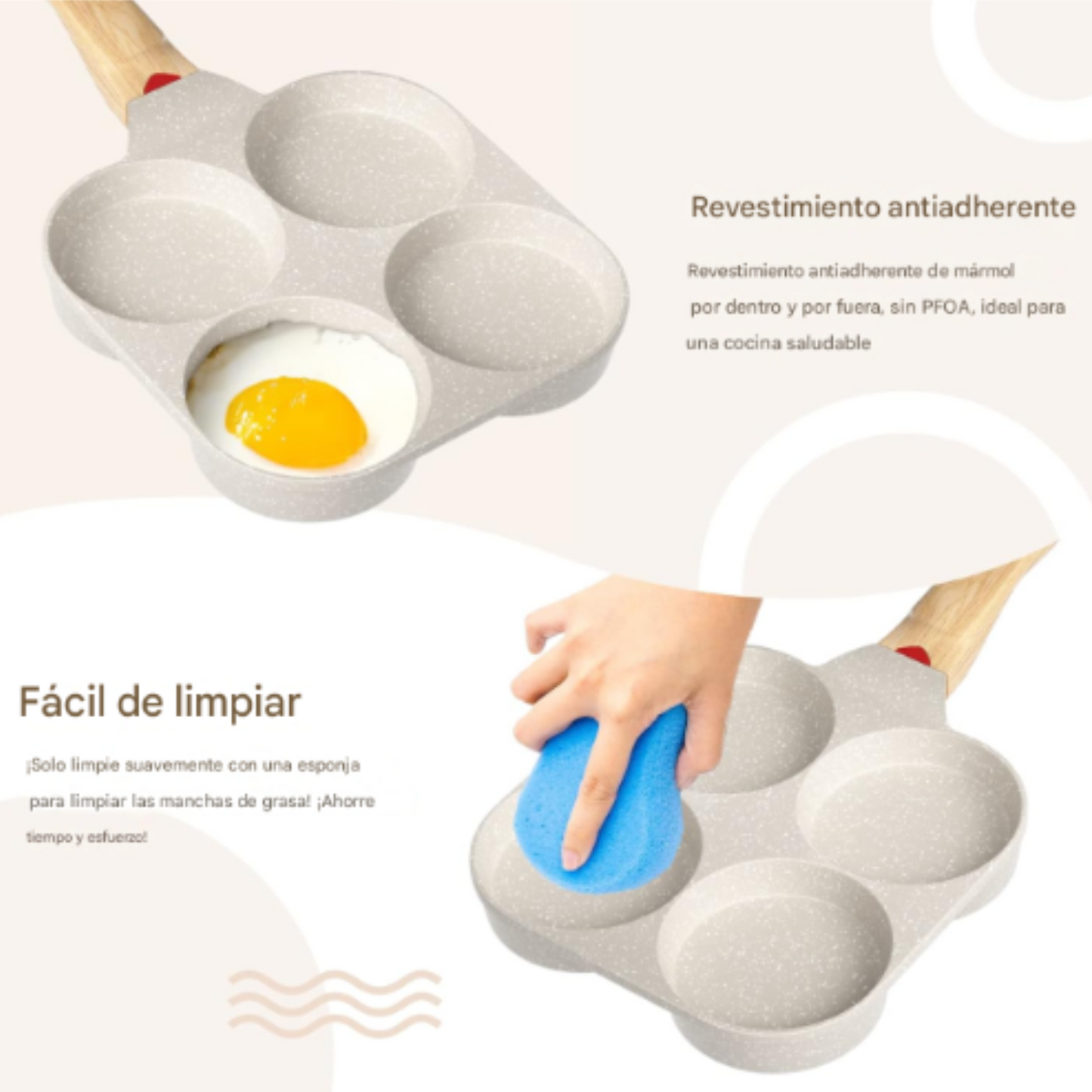 Mini Sartén De 4 Tazas Para Huevos