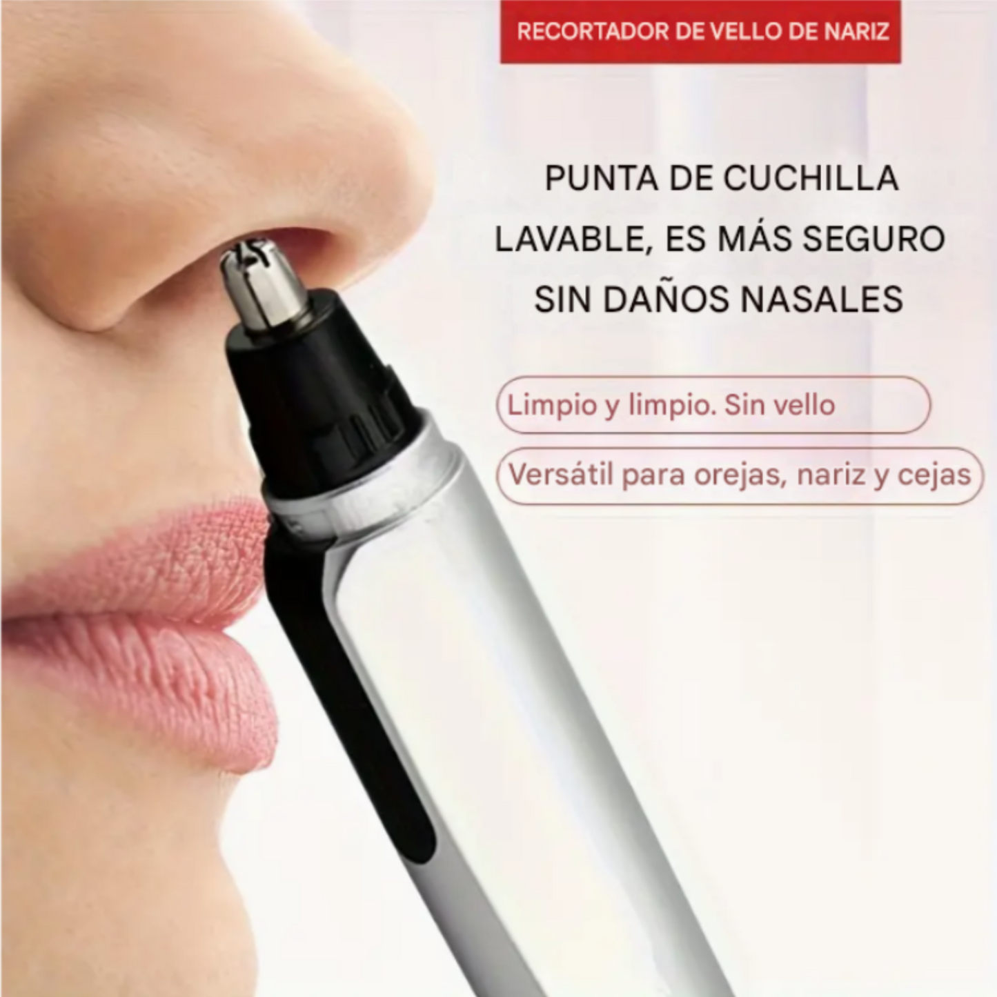 Maquina cortadora de vellos nasales y oídos portátil