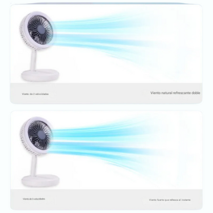 Mini Ventilador de escritorio Recargable 3 Velocidades