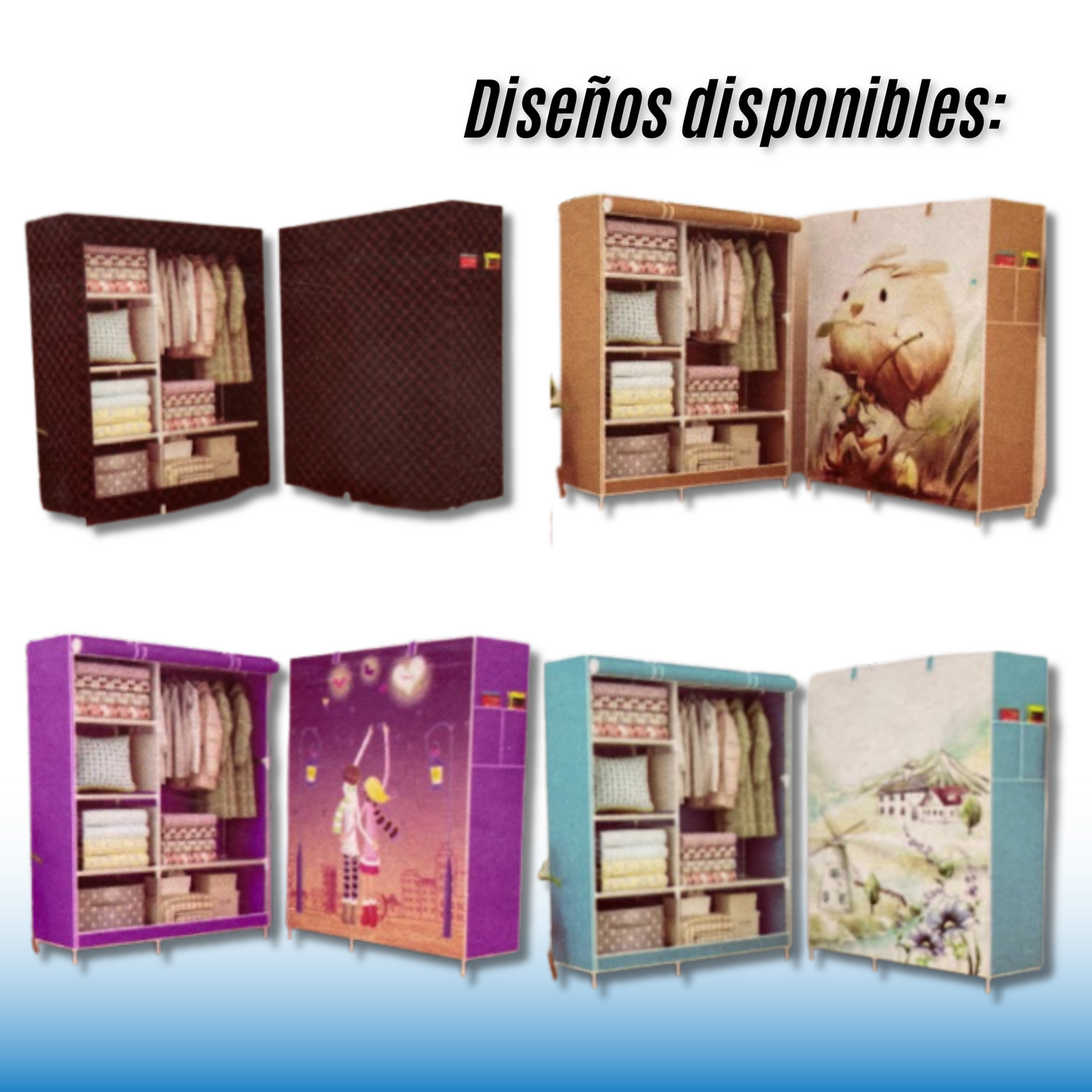 Armario armable con estampado pequeño