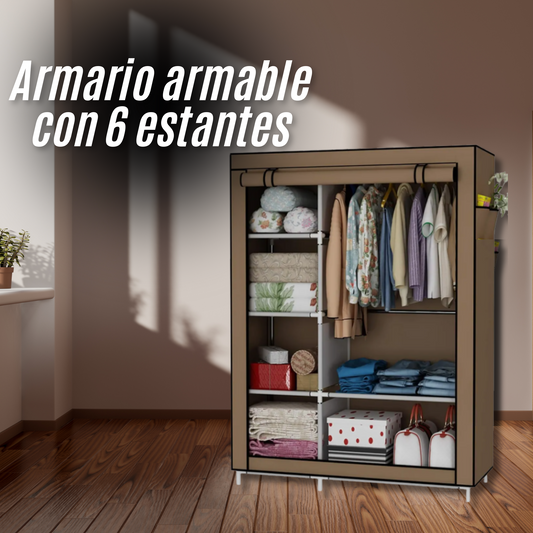 Closet De Tela Armable 6 Estantes