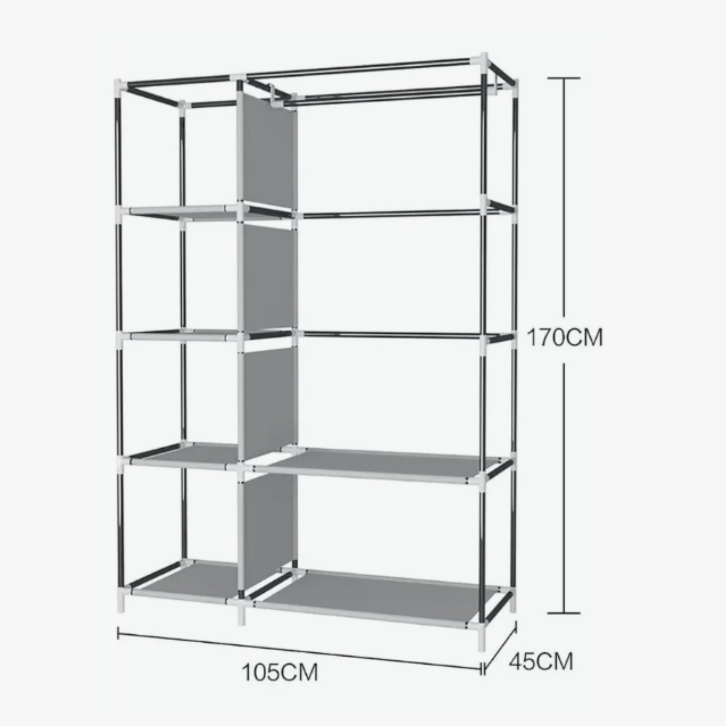 Closet De Tela Armable 6 Estantes