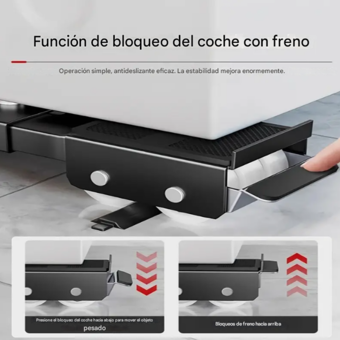 Base Soporte De Rueda Para Lavadora, Nevera, Estufa Ajustable