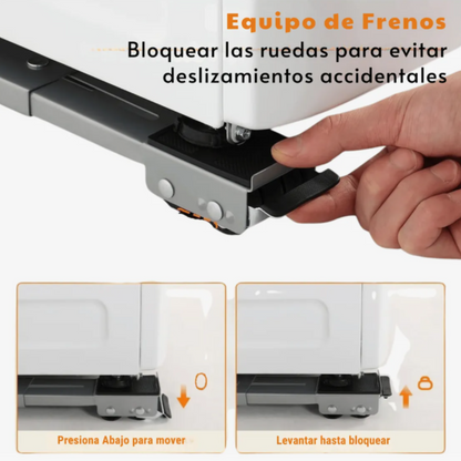 Base Soporte De Rueda Para Lavadora, Nevera, Estufa Ajustable
