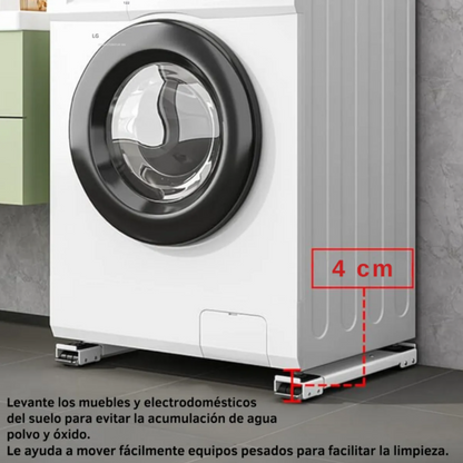 Base Soporte De Rueda Para Lavadora, Nevera, Estufa Ajustable