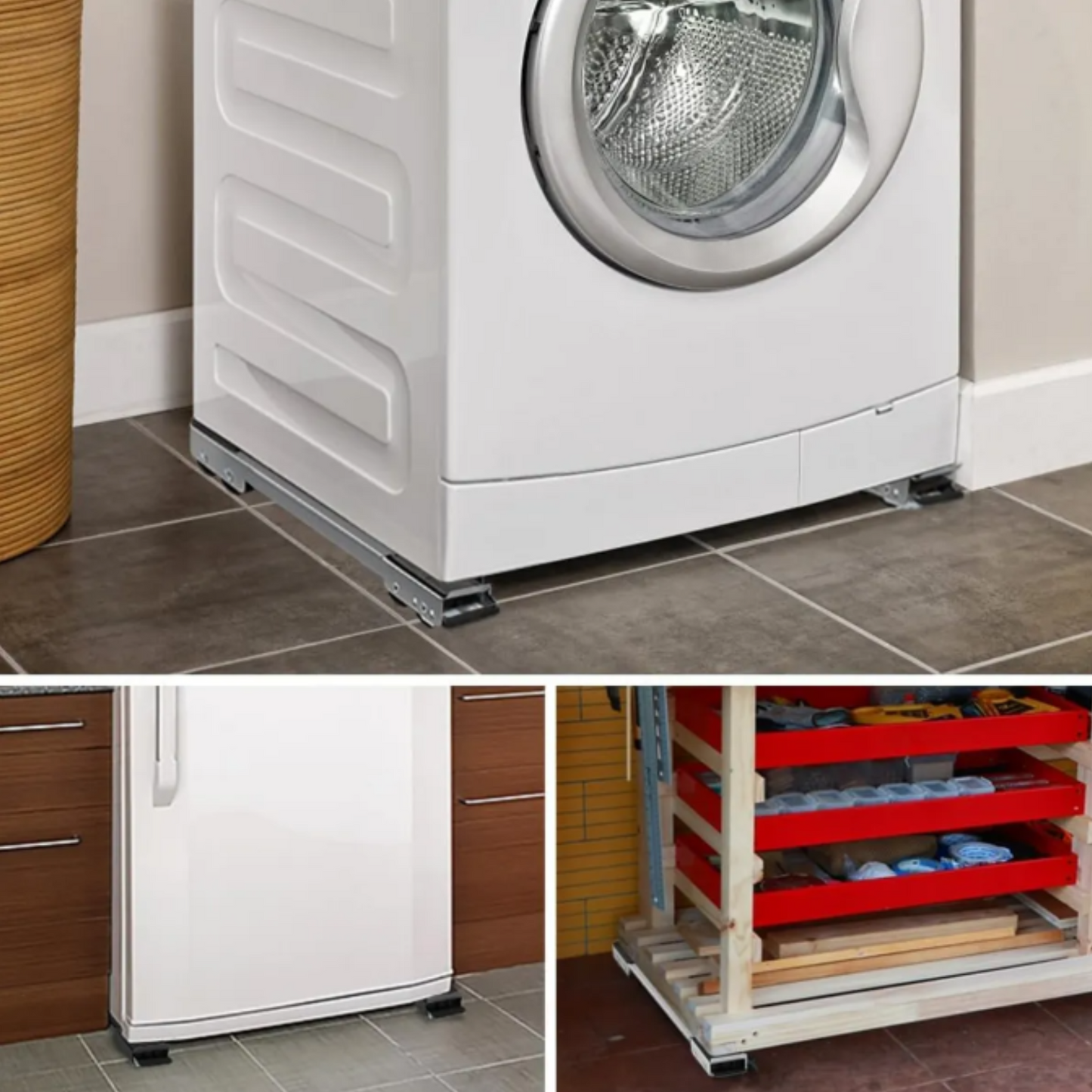 Base Soporte De Rueda Para Lavadora, Nevera, Estufa Ajustable