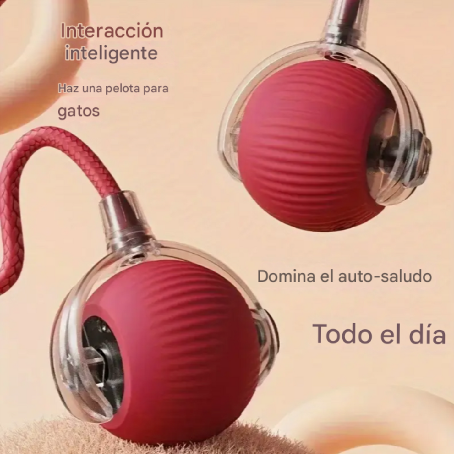 Pelota interactiva automática para mascotas