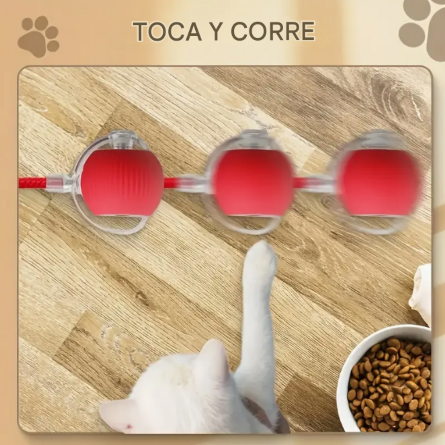 Pelota interactiva automática para mascotas