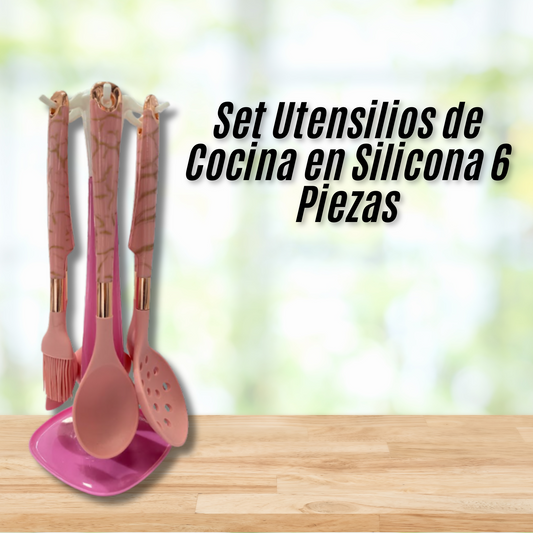 Set Utensilios de Cocina en Silicona 6 Piezas
