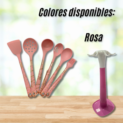 Set Utensilios de Cocina en Silicona 6 Piezas