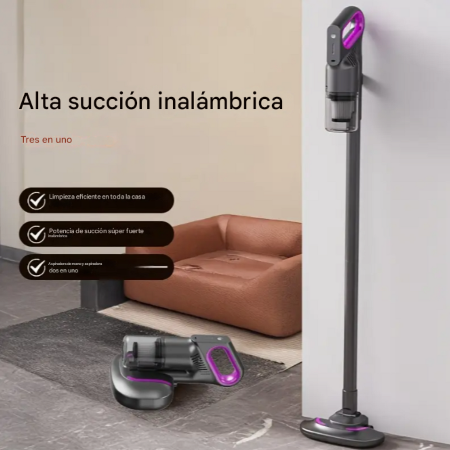 Aspiradora Inalámbrica Multifuncional 3 en 1