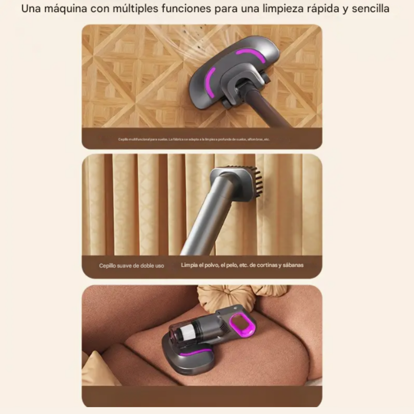 Aspiradora Inalámbrica Multifuncional 3 en 1