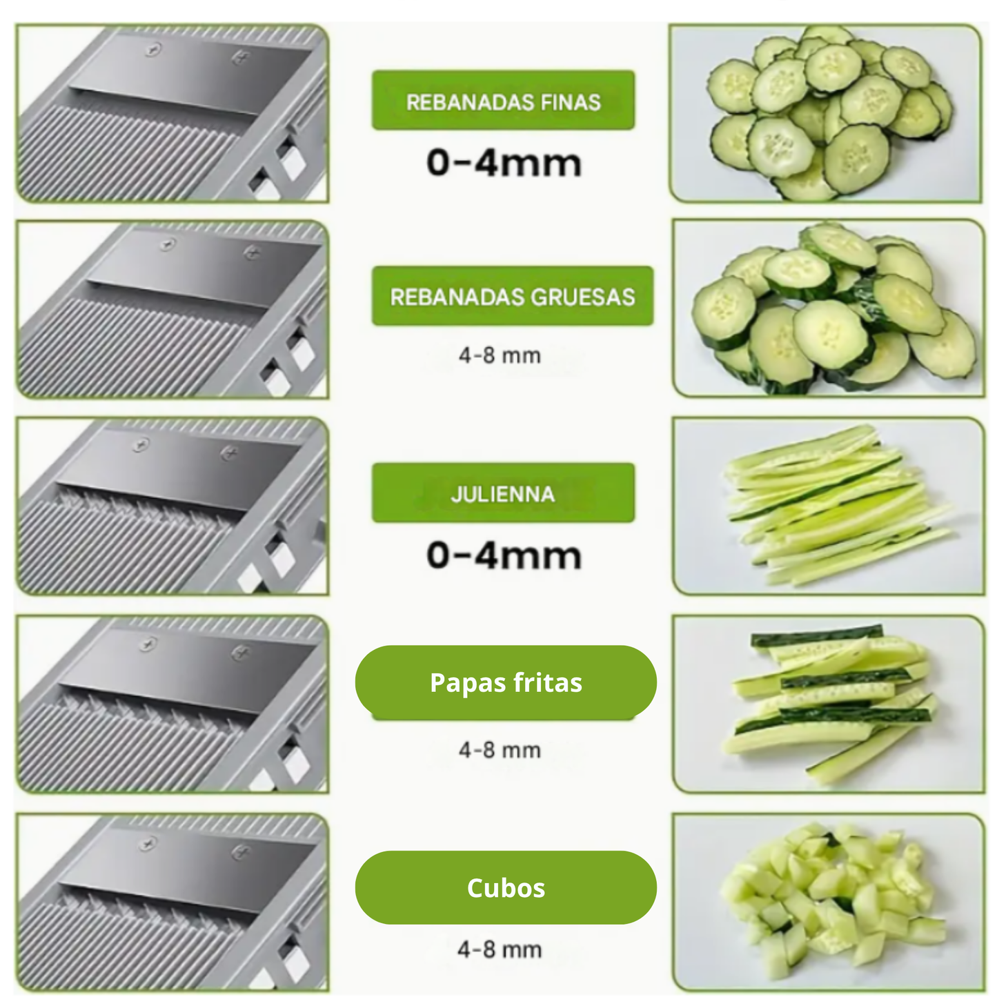 Cortador De Mandolina Multifuncional