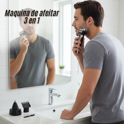 Maquina de afeitar 3 en 1