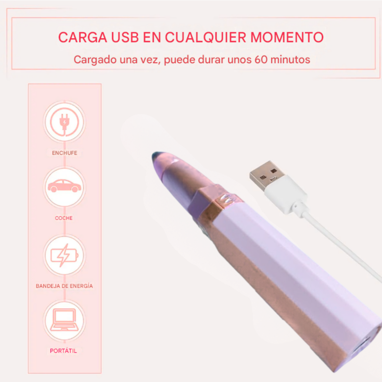 Maquina Depiladora facial 5 en 1 portátil