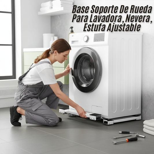 Base Soporte De Rueda Para Lavadora, Nevera, Estufa Ajustable