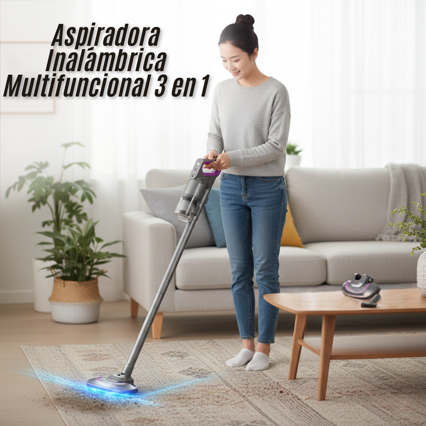 Aspiradora Inalámbrica Multifuncional 3 en 1