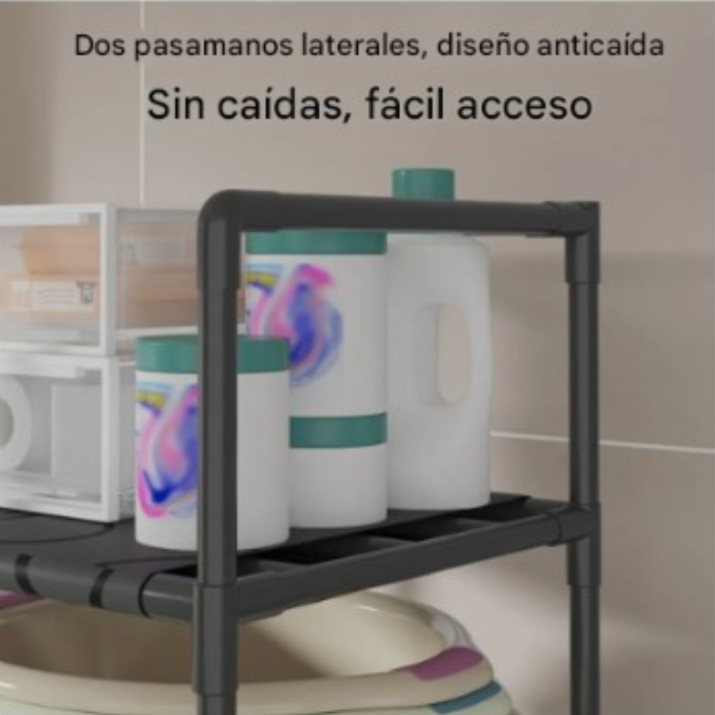 Estante De Almacenamiento Con Cesto Para Ropa Sucia de 1 o 2  espacios