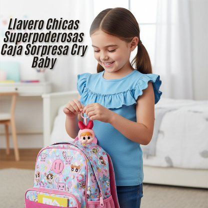 Llavero Chicas Superpoderosas Caja Sorpresa Cry Baby