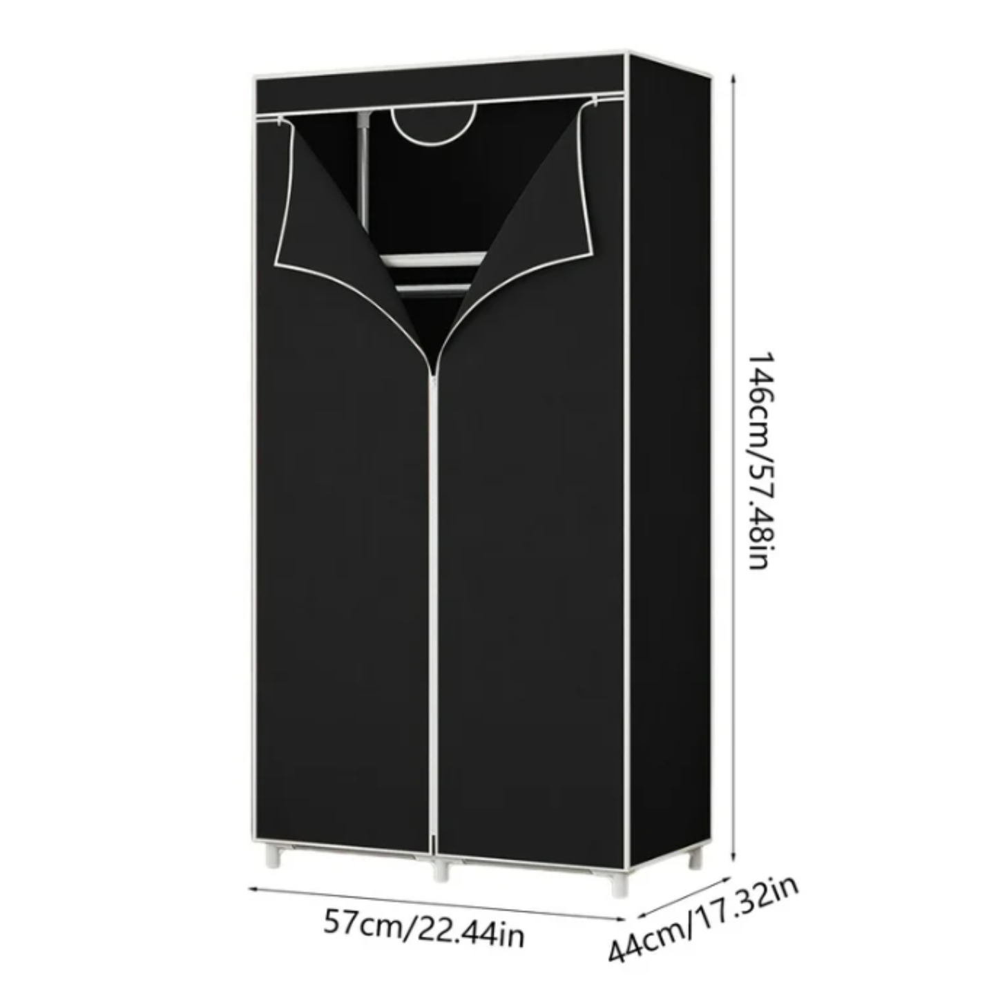Closet Portátil De 2 Capas con cremallera
