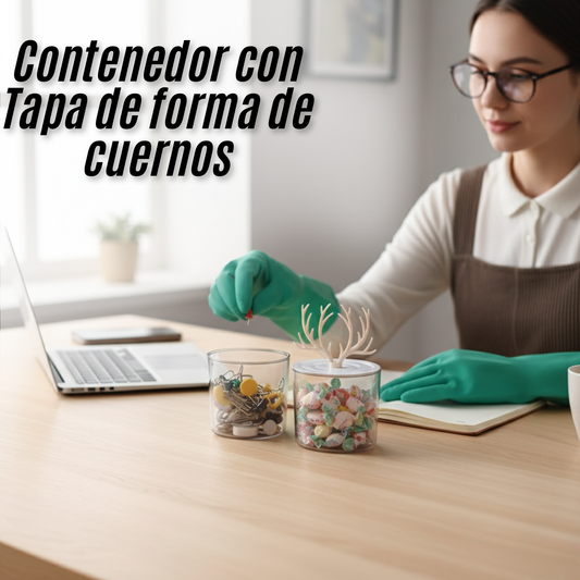 Contenedor con Tapa de forma de cuernos