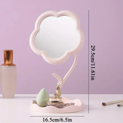 Espejo de maquillaje con forma de girasol