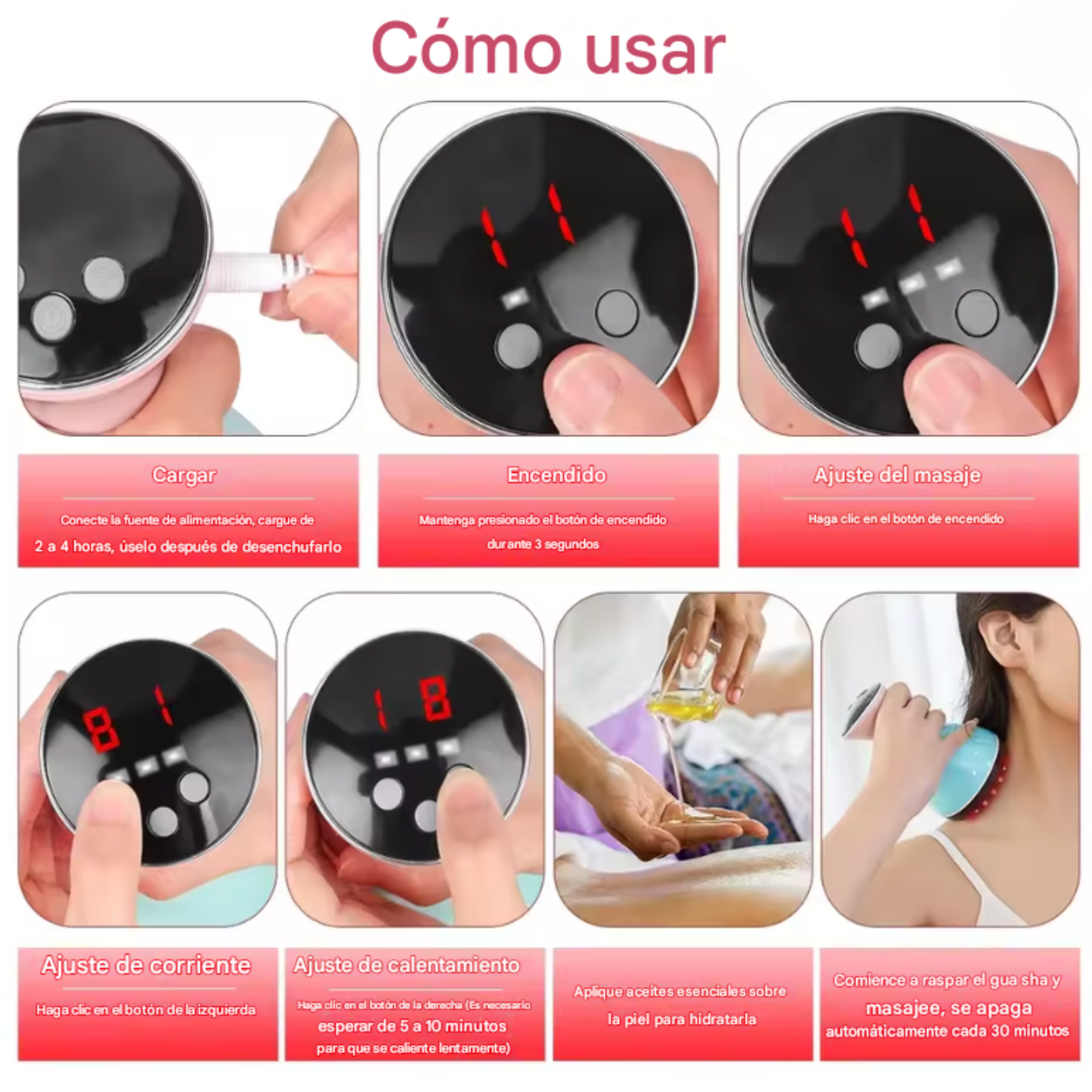 Masajeador para electroterapia portátil