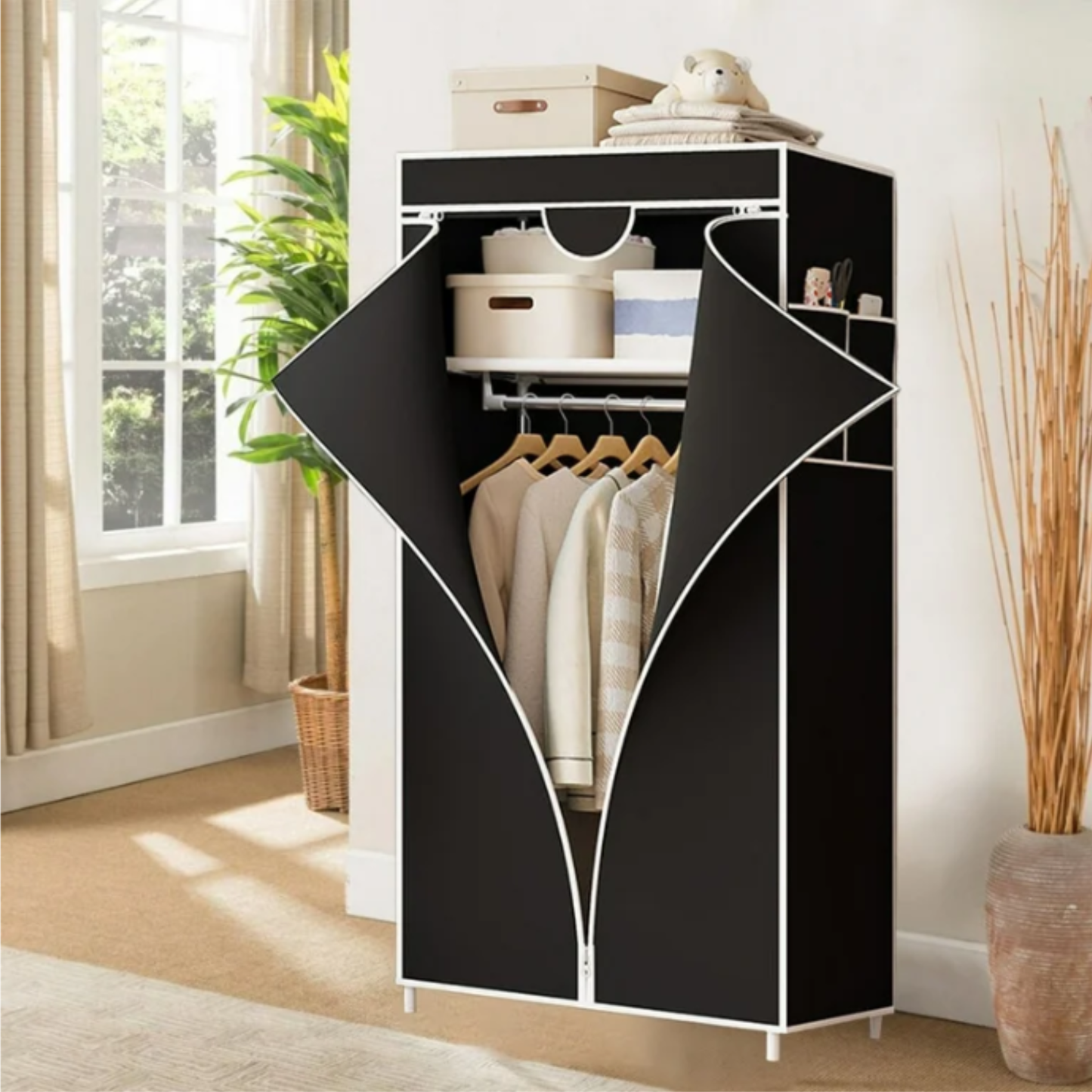 Closet Portátil De 2 Capas con cremallera