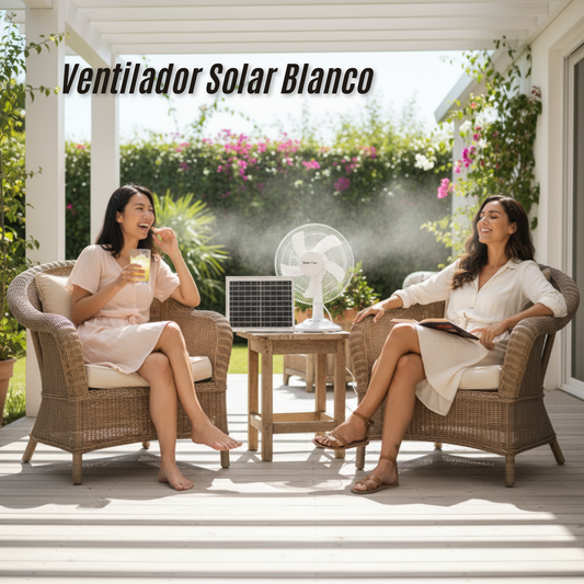 Ventilador Solar Blanco